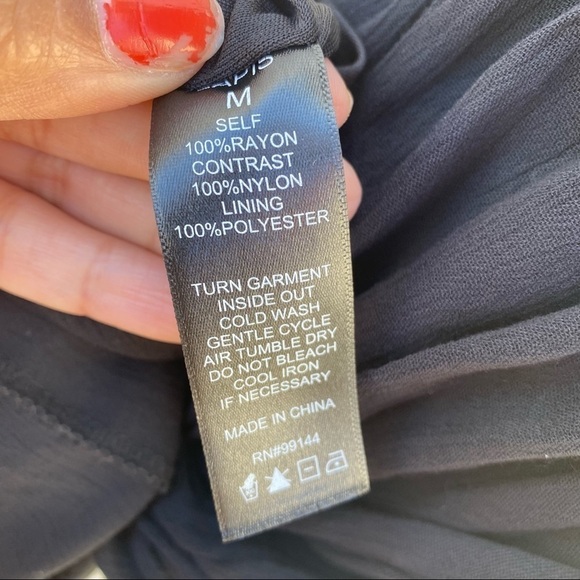 Lapis Black Maxi V neckline Size Medium - Picture 5 of 9